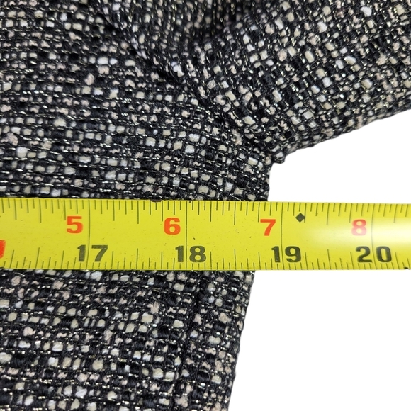 Kasper Separates Boucle Blazer Size 6P Black White Gold Black Trim Open Front - Picture 7 of 9